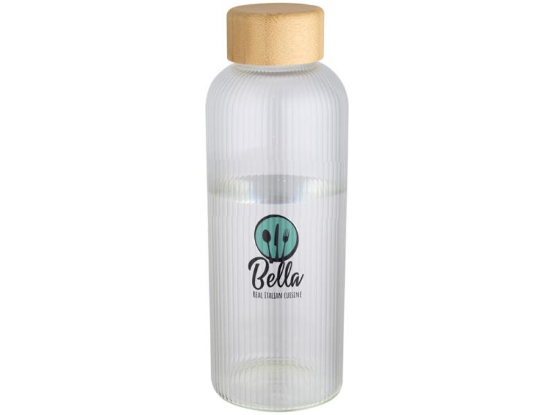 Стеклянная бутылка с бамбуковой крышкой Mirage