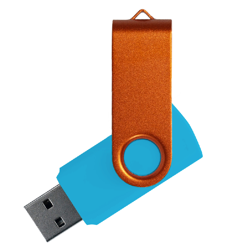 Флеш накопитель USB 2.0 Twister Сolor Mix 16GB, пластик Софт Тачметалл