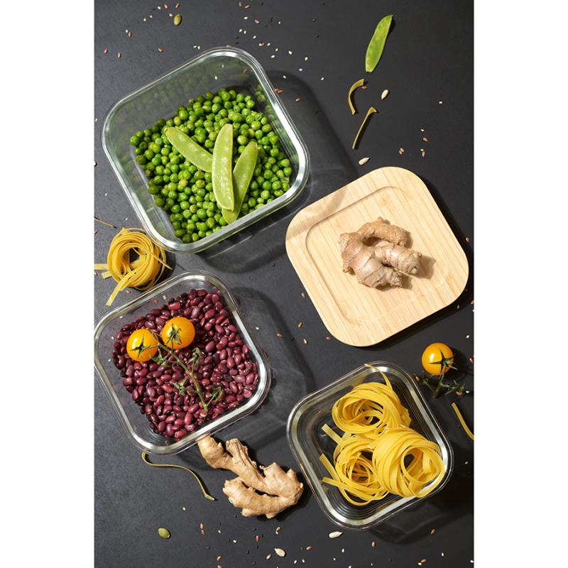 Контейнер для запекания и хранения eco store с крышкой из бамбука, 1100 мл