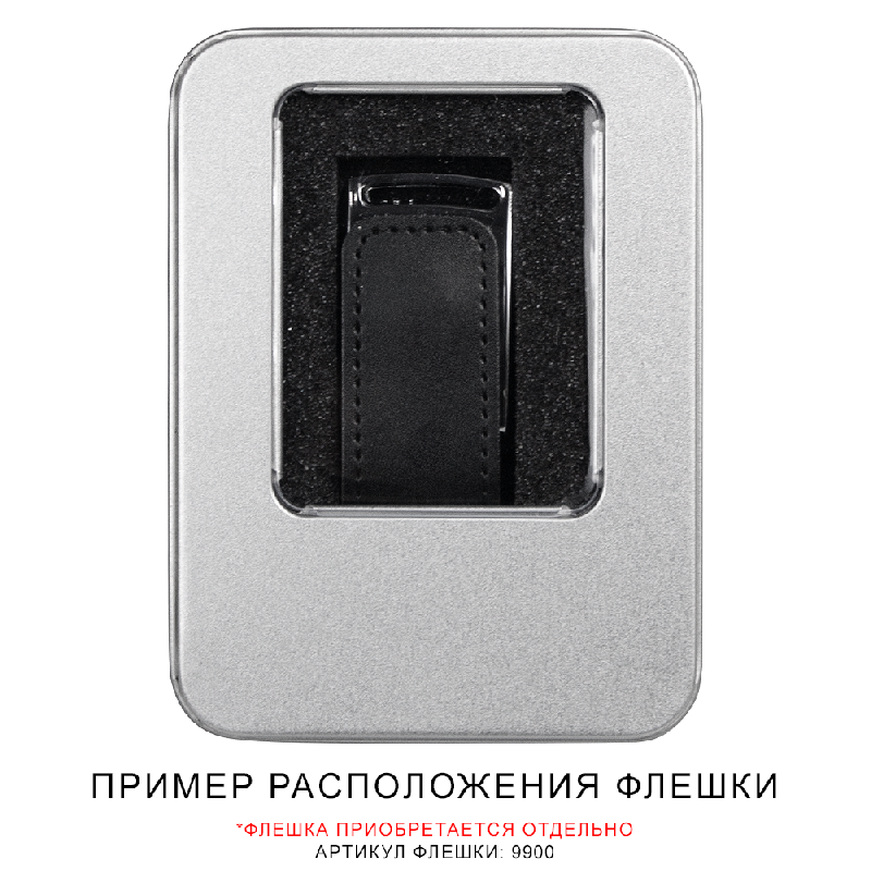 Футляр Shine для флеш накопителя металлический, размер 11,5*8,5 см