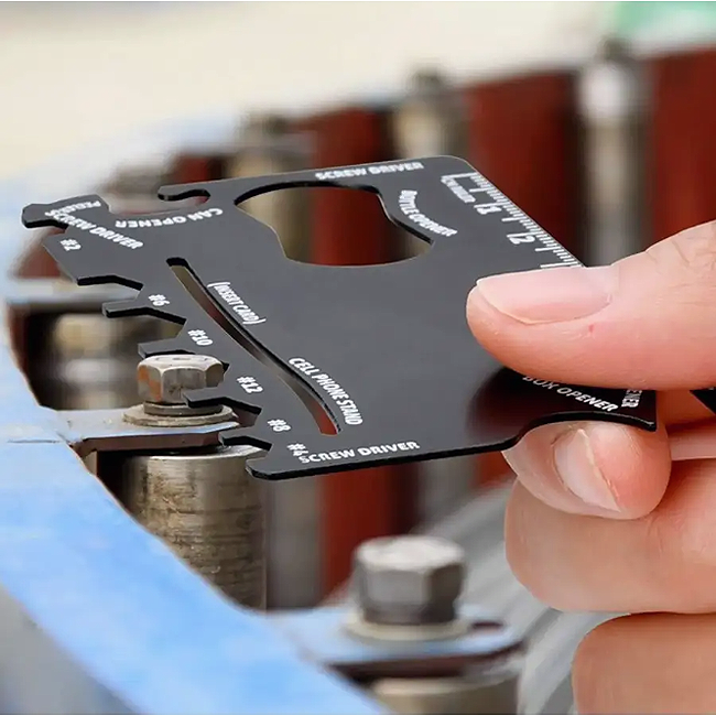 Мультитул Tools Capture в виде карточки, стальной, в чехле из кожзама