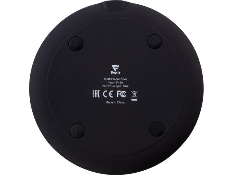 Беспроводное зарядное устройство с подсветкой логотипа Moon spot, 10 Вт