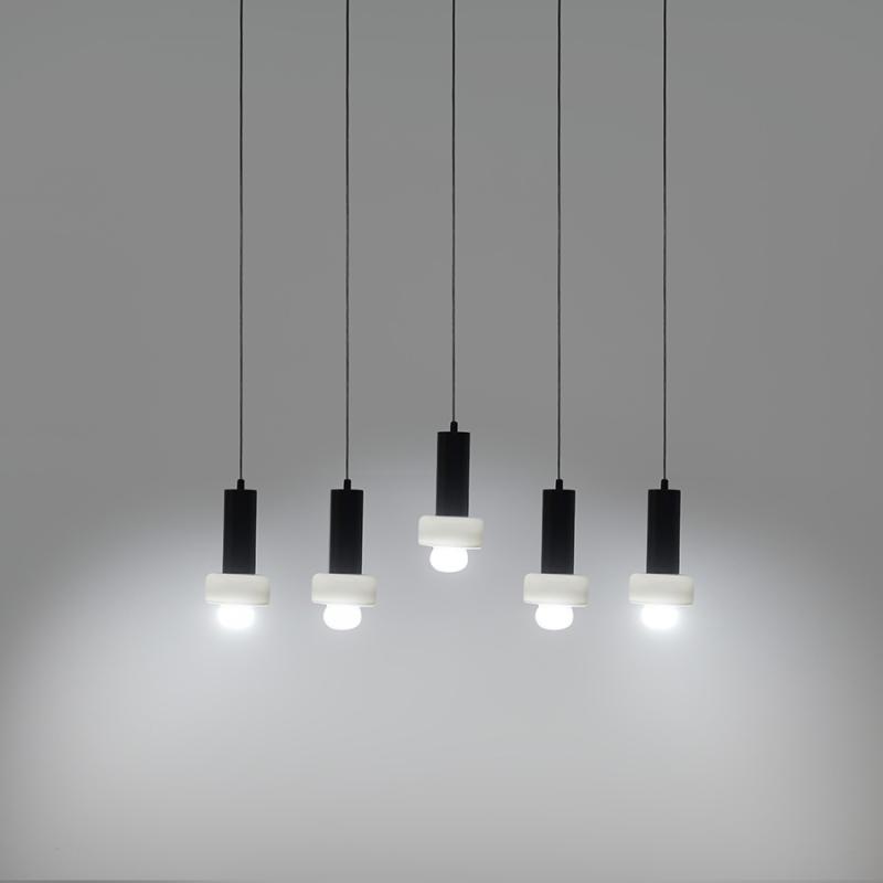 Светильник подвесной каскадный fungus, D15х25 см, 5 плафонов