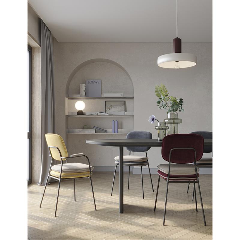 Стул с контрастным кантом pea, велюр