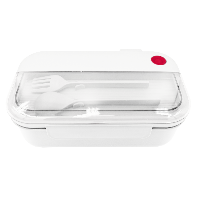 Герметичный контейнер для еды (ланч бокс) BON VOYAGE, пластиковый,  с красным элементом, 1100 мл.