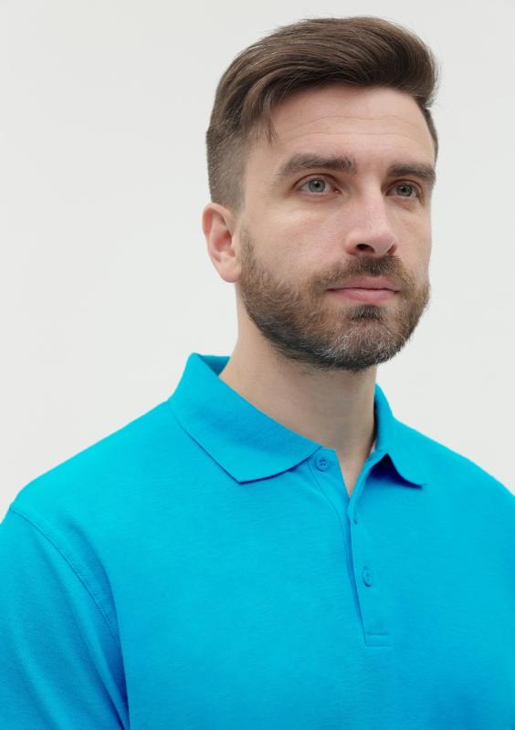 Рубашка поло мужская  STAN хлопок/полиэстер 185