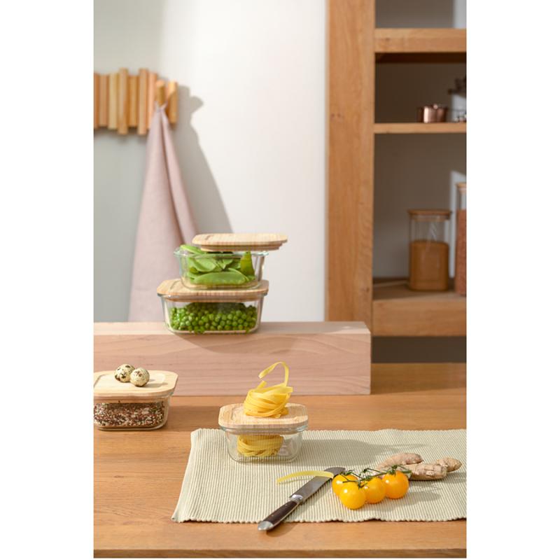 Контейнер для запекания и хранения eco store с крышкой из бамбука, 320 мл