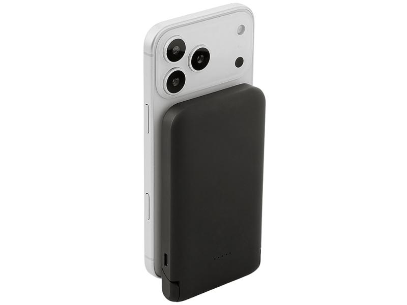 Беспроводной внешний аккумулятор с подсветкой лого и подставкой Magflash, 10000 мАч, 15 Вт