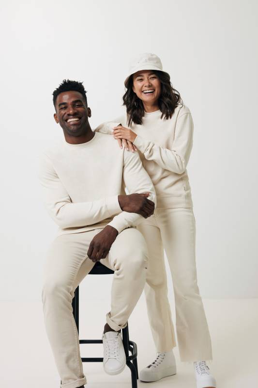 Свитшот Iqoniq Denali из переработанного неокрашенного хлопка, унисекс, 340 г/м²