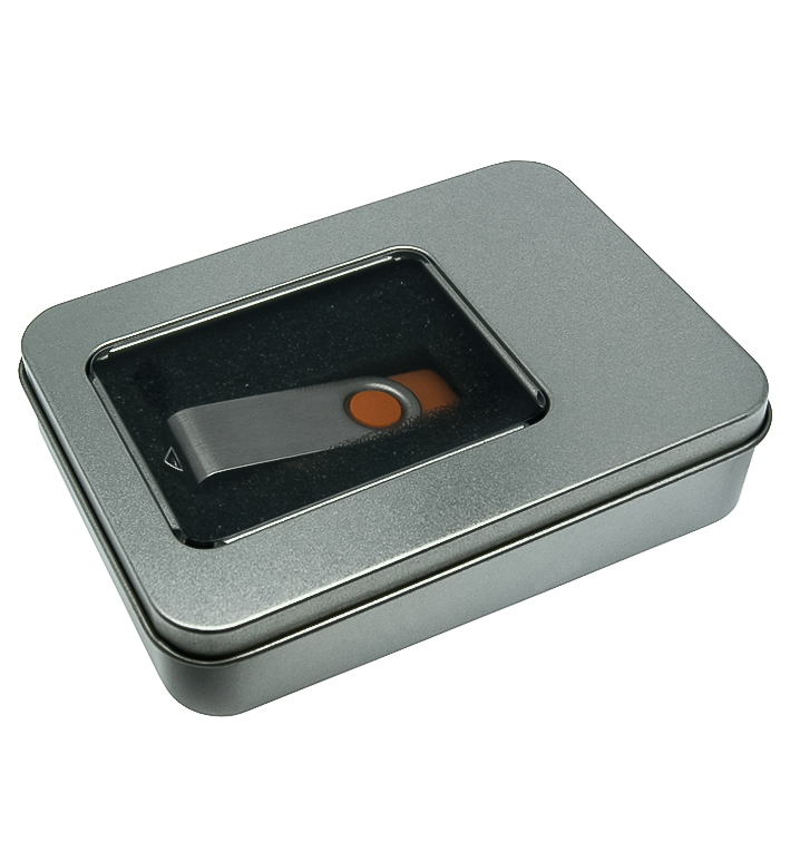 Футляр для флеш накопителя металлический, размер 11,5*8,5 см