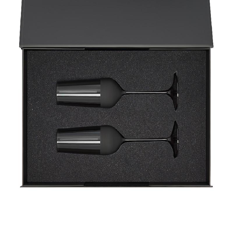 Подарочный набор 2 бокала для шампанского Black Edition в черной коробке