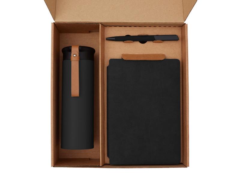 Набор Draftea с блокнотом, ручкой, термосом и чаем