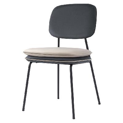 Стул с контрастным кантом pea, велюр