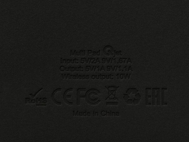 Многофункциональный коврик для мыши Multi Pad с беспроводной зарядкой и LCD экраном, 10 Вт