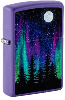 Зажигалка ZIPPO Night In The Forest с покрытием Purple Matte, латунь, 38x13x57 мм