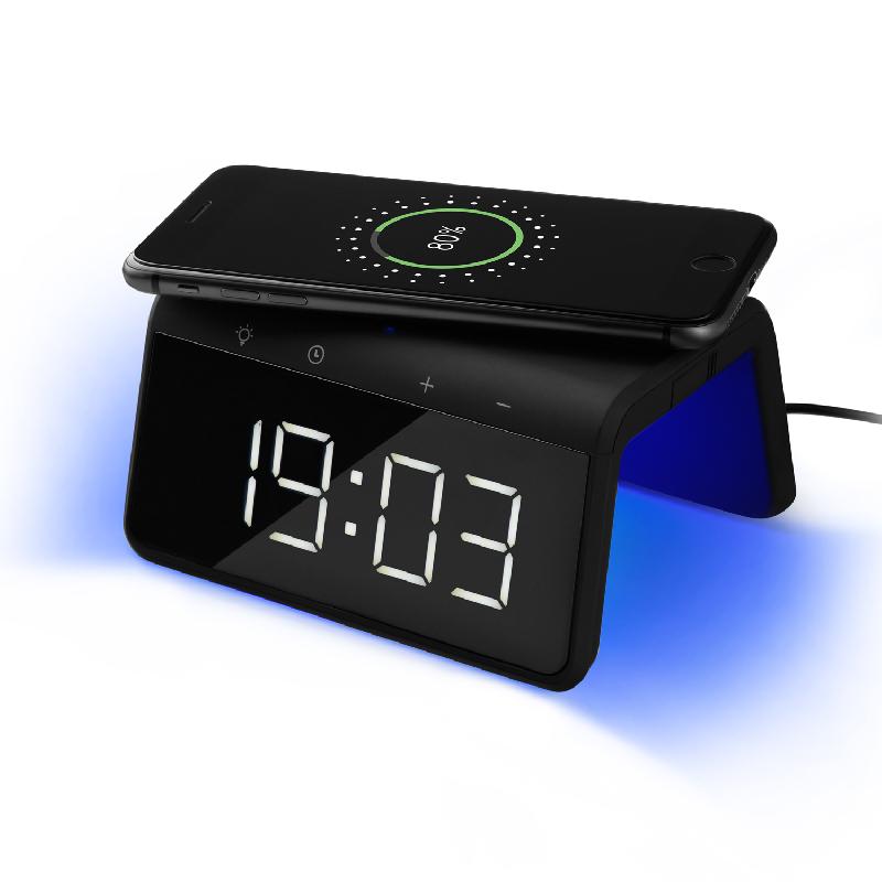 Зарядная станция с часами 15W Flame