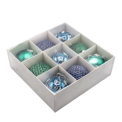 Набор новогодних пластиковых шаров №4 (9 шт.)