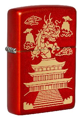 Зажигалка ZIPPO Eastern Design с покрытием Metallic Red, латунь, 38x13x57 мм