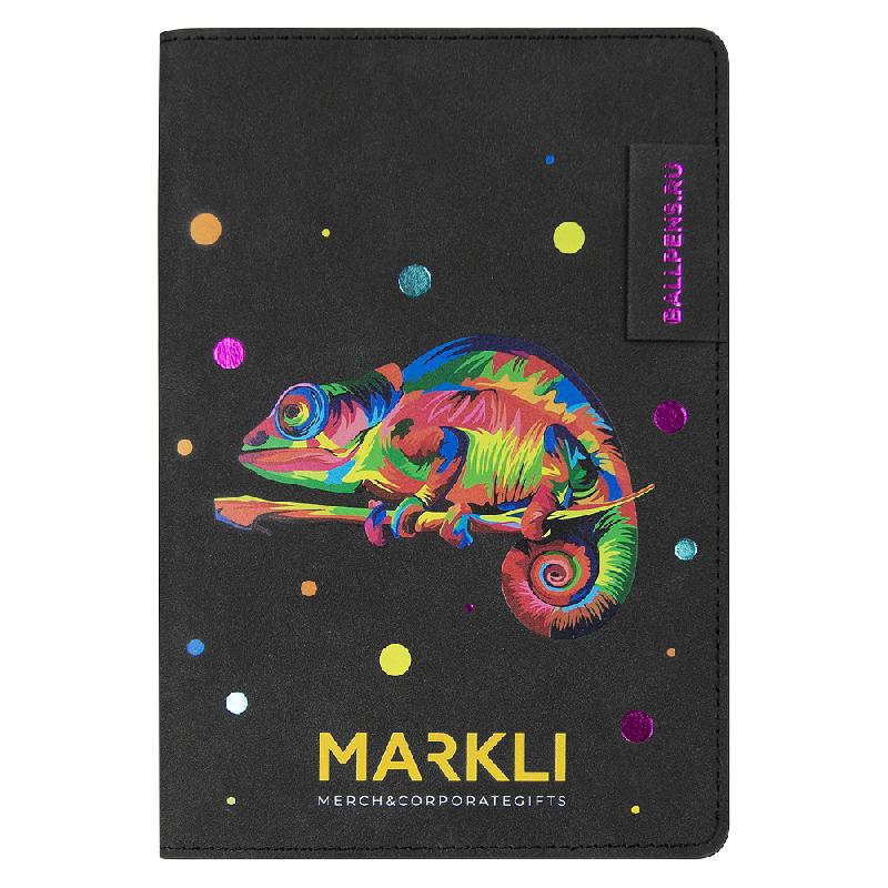 Ежедневник Flexy Tenero Suede Print Sample Markli A5, недатированный, в гибкой обложке с петлей для ручки