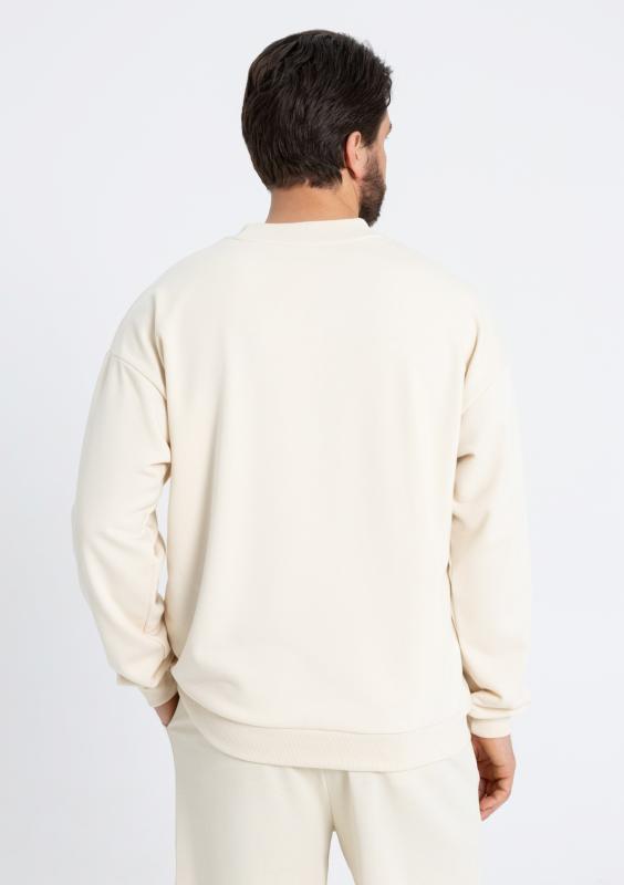 Свитшот унисекс STAN футер без начёса, 350, 96, Молочный (11)