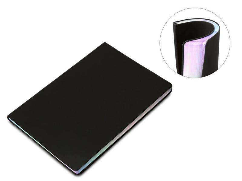 Блокнот А5 в гибкой обложке Fellini с голографическим срезом