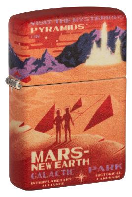 Зажигалка ZIPPO Mars Design с покрытием 540 Matte, латунь, овая, 38x13x57 мм