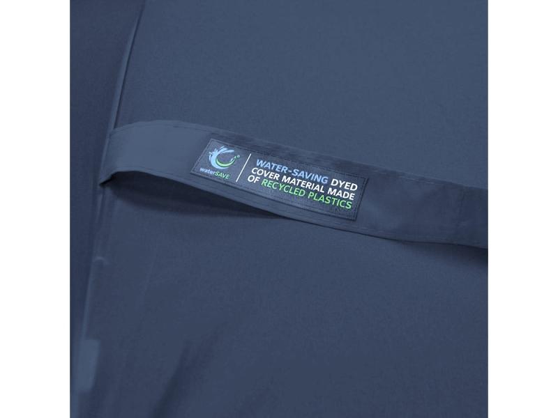 Зонт-трость Okobrella с деревянной ручкой и куполом из переработанного пластика