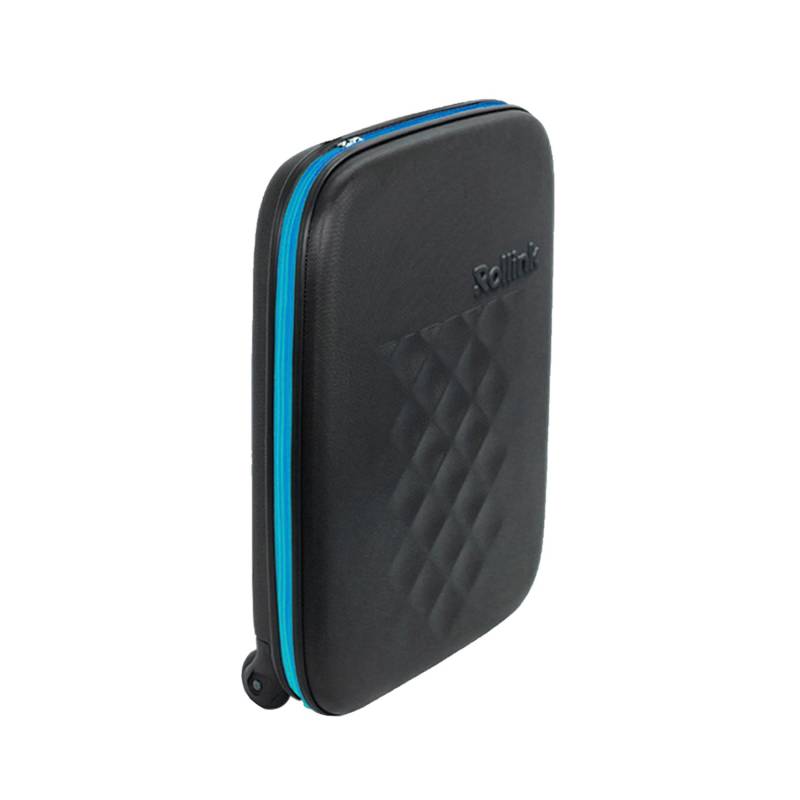 Чемодан складной Rollink Earth 55x40x20 см, 2 колеса, черный/синий