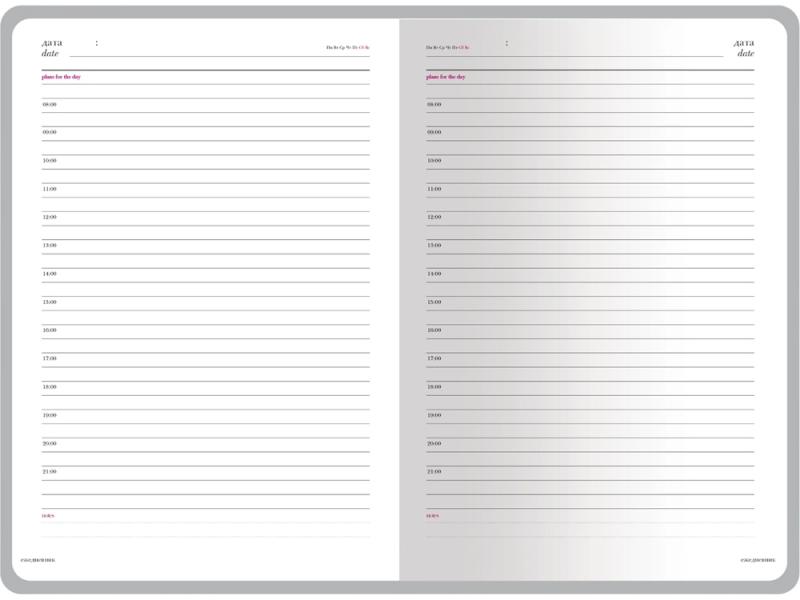 Ежедневник недатированный А5 Sidney Nebraska с серебряным срезом и уголками