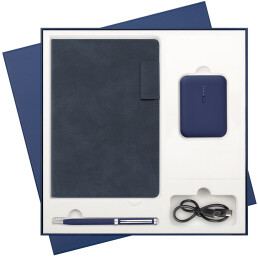 Подарочный набор Teolo,  (ежедневник, ручка, аккумулятор)