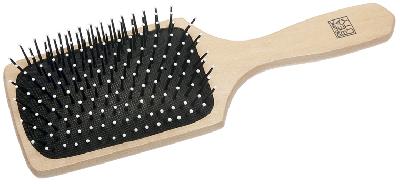 Щетка Dewal Beauty серия "Дерево" массажная с пластиковым штифтом деревянная, лопата