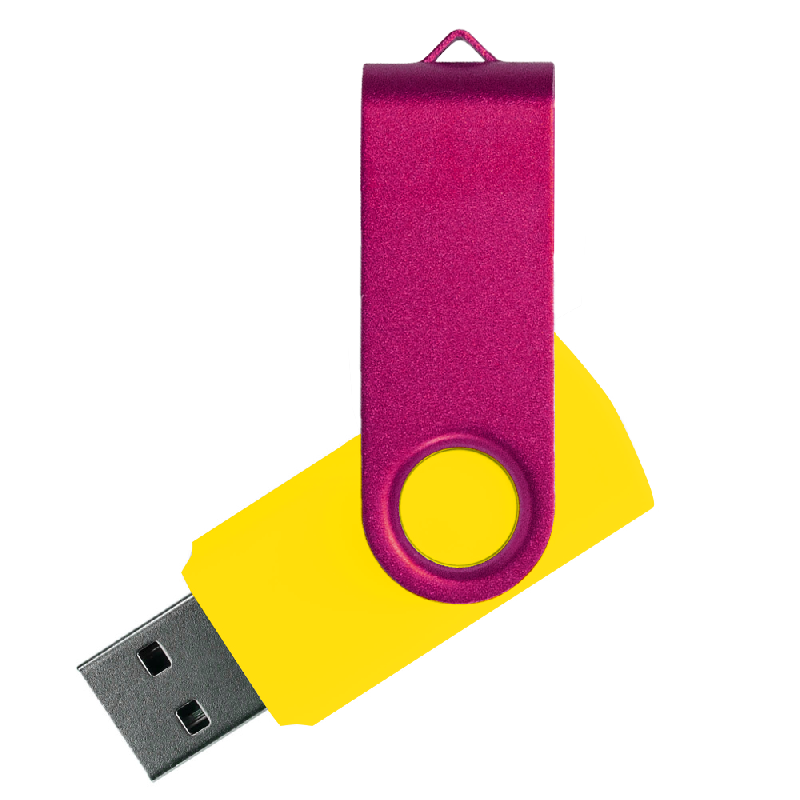 Флеш накопитель USB 2.0 Twister Сolor Mix 16GB, пластик Софт Тачметалл