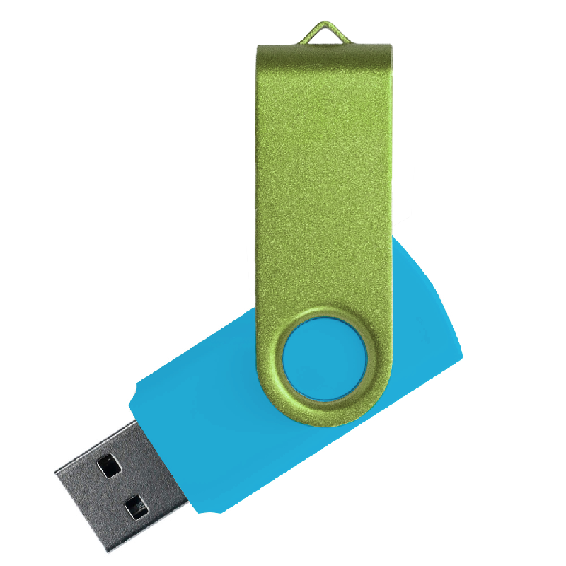 Флеш накопитель USB 2.0 Twister Сolor Mix 16GB, пластик Софт Тачметалл