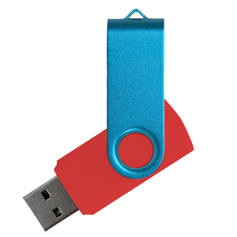 Флеш накопитель USB 2.0 Twister Сolor Mix 16GB, пластик Софт Тачметалл