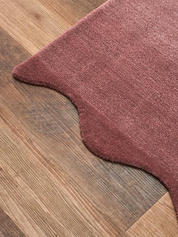 Ковер из шерсти over horizon цвета марсала из коллекции trendy ruffles