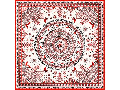 Платок Мезенская роспись