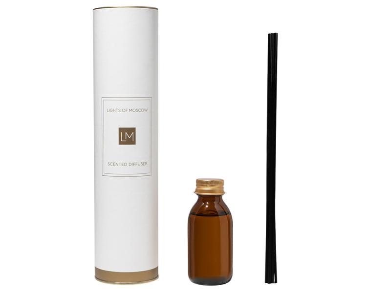 Ароматический диффузор с палочками, апельсин и жасмин, ваниль, 100 мл