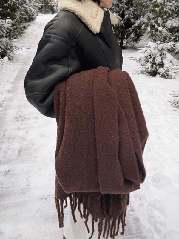 Плед мохер шоколадного цвета из коллекции essential, 130х180 см