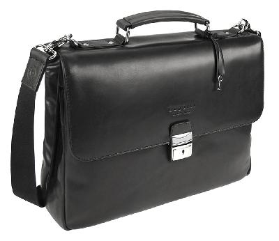 Портфель BUGATTI Romano 15'', натуральная воловья кожа, 40х12х30 см