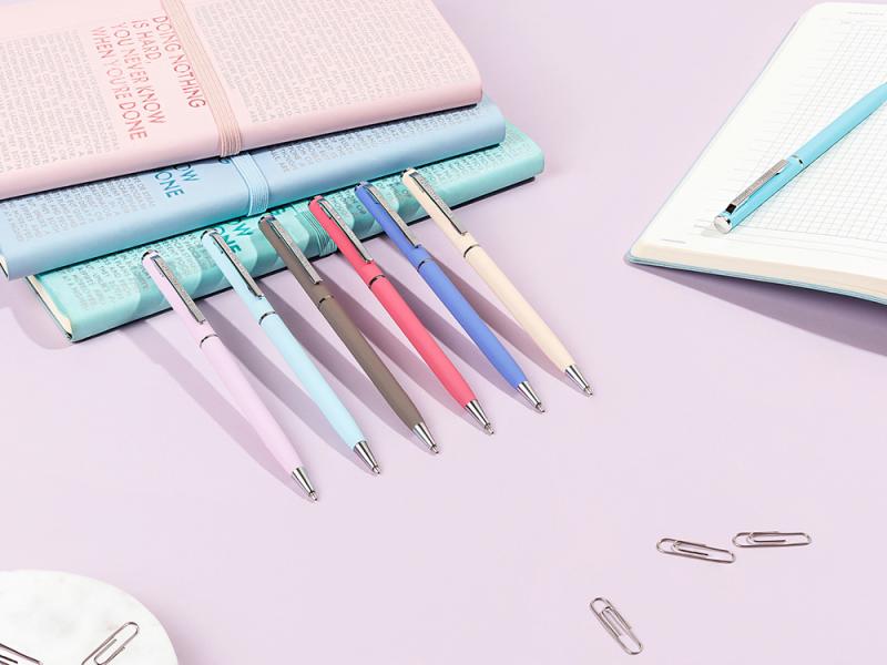 Ручка металлическая шариковая Palermo, софт-тач