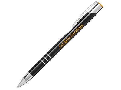 Ручка металлическая шариковая Moneta с цветной кнопкой