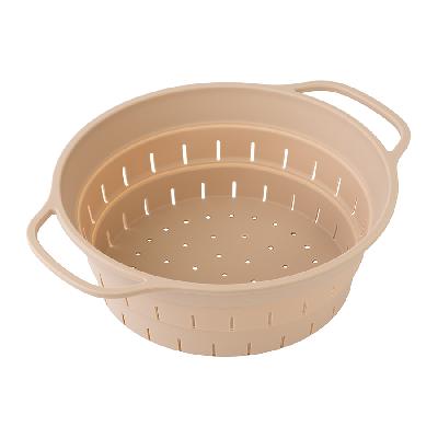 Дуршлаг складной силикон smart helper, D25,5 см, карамель