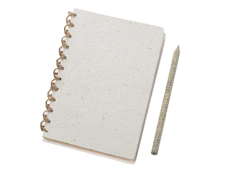 Блокнот А5 с бумажным карандашом и семенами цветов микс