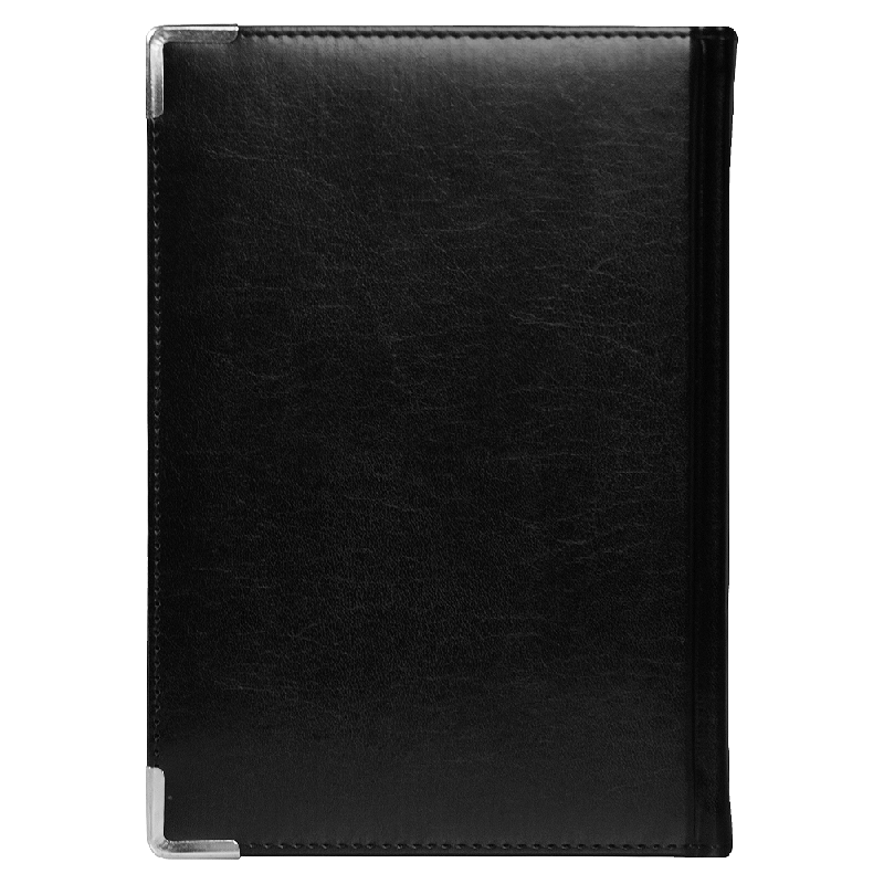 Ежедневник полудатированный Classic Pristine Silver А5, еталлическими уголками, в твердой обложке с поролоном