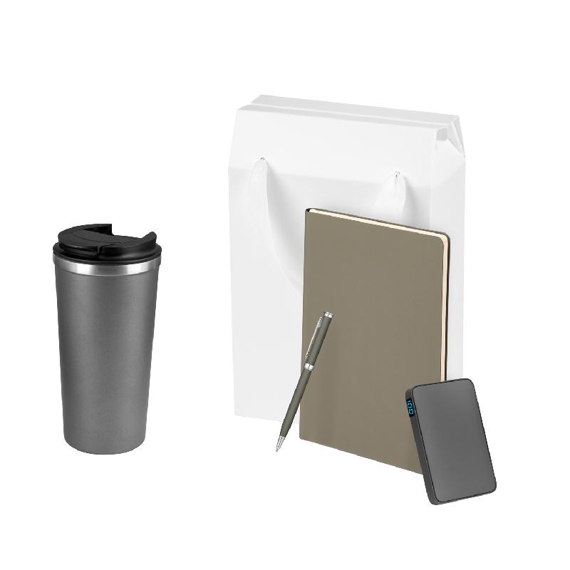 Подарочный набор Palermo,  (термокружка, ежедневник, аккумулятор, ручка)