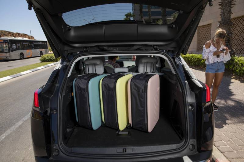 Чемодан складной Rollink Vega II 55x40x20 см, 2 колеса, бирюзовый