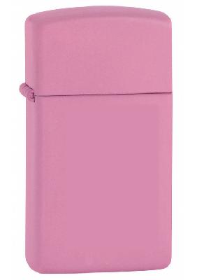 Зажигалка ZIPPO Slim® с покрытием Pink Matte, латунь, овая, 29x10x60 мм