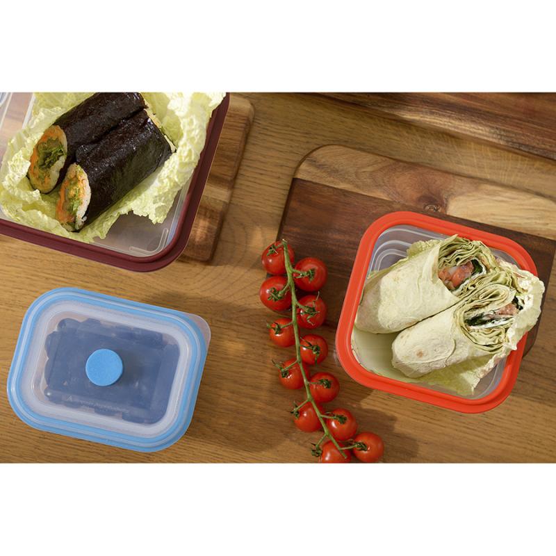 Контейнер для переноски и хранения силикон квадратный складной silikobox, 600 мл