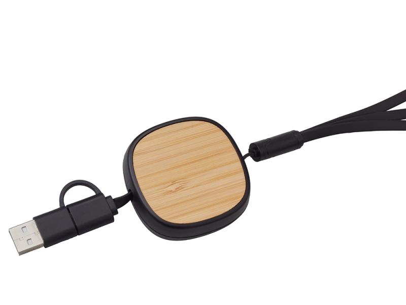 Универсальный кабель с ретрактором 3-в-1 Retrax