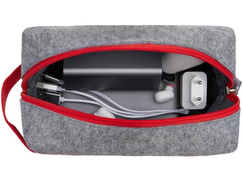 Органайзер для электроники и проводов Felt из RPET-фетра с ручкой